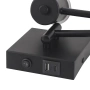 Wall lamp Elspet Swing Arm with charging ports blk