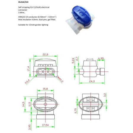 GEL Connectors for garden lights Twin pack 12V
