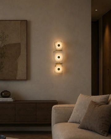 Wall light Cella 1 Alabaster Spanish Marble LED 15W BRS