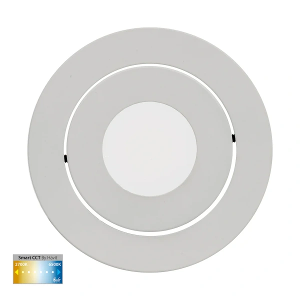 Recessed Tilt Downlight Prime CCT LED 12W IP54 WIFI WHT Recessed Tilt Downlight Prime CCT LED 12W IP54 WIFI WHT