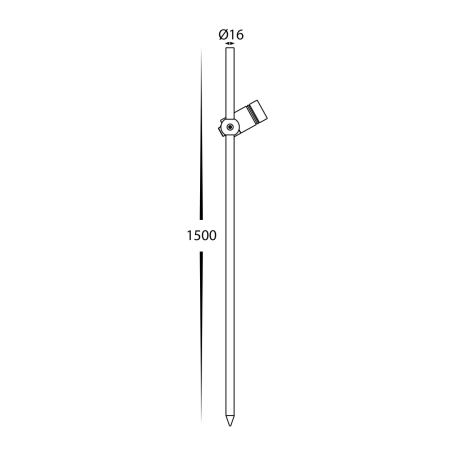 Lille Black 1500mm Post to suit HV1441T-BLK