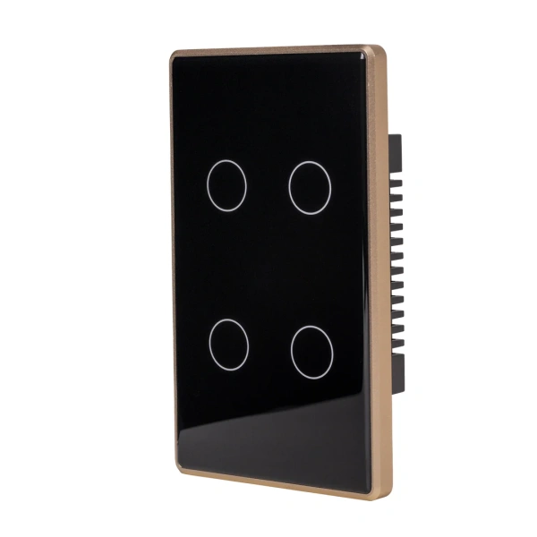 Wall Switch 4 Gang BLK-GLD HV9220-4 Wifi