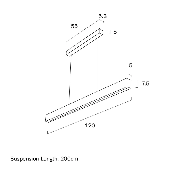 Pendant lamp NAVARO 120 LED 40W WIFi Tuya WHT