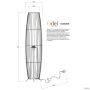 Floor lamp MATRAM NATURAL CANE