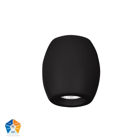 Surface downlight Nella 7W 240V 5CCT LED BLK