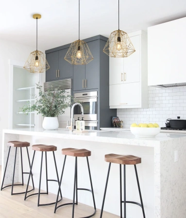 Pendant lamp MARTE Geometric Design Gold