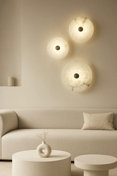 Wall light Zarra Alabaster Spanish Marble LED 9W 3CCT BRS