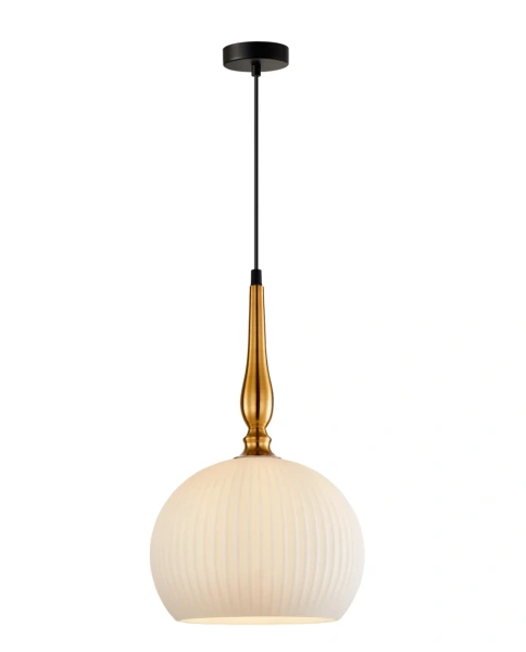 Pendant lamp CALIZ 1 Frosted Wine Glass Ribbed 72W Pendant lamp CALIZ 1 Frosted Wine Glass Ribbed 72W
