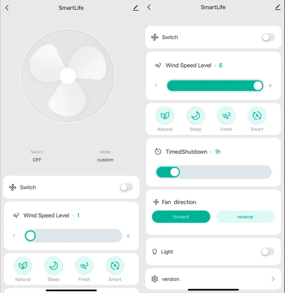 Ceiling fan Lumeah DC LED Wi-Fi BL52