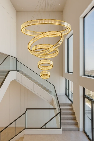 Pendant lamp Crystal Ring 5 GL LED 55W GD