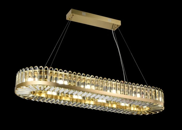 Chandelier PALLADIO-12L Round Brushed Brass Chandelier PALLADIO-12L Round Brushed Brass