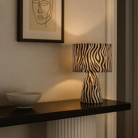 Table lamp Momo Zebra E27 BL