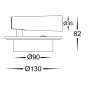 Wall light Lesen BLK LED 2x3W CCT Touch dim