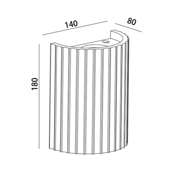 Wall lamp Molten Plaster GU10