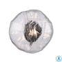 Wall light ZECCA D200 H200 IP44 BLACK SMOKE GLASS Display