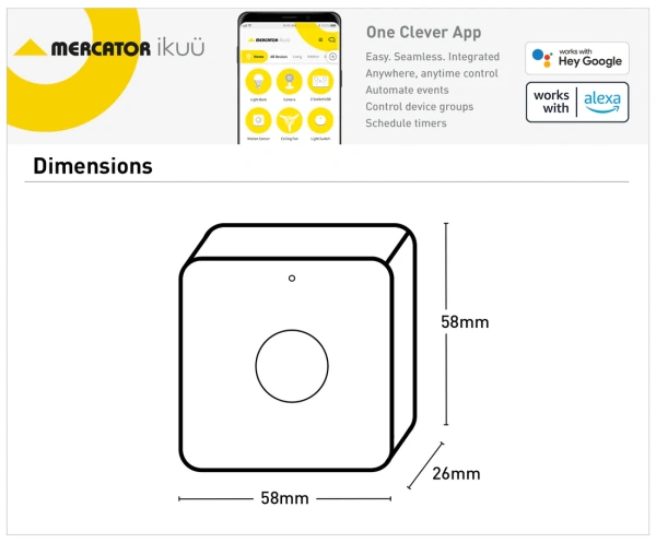 Surface Mount Smart Zigbee Motion Detector SMA02P Wi-Fi WHT