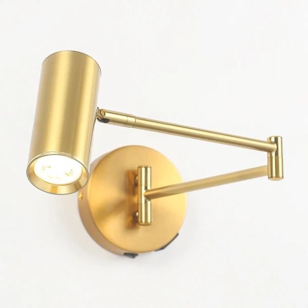 Wall lamp Beatrice Swing Arm with charging ports brs