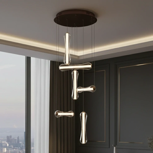 Pendant lamp Bruno 6 LED D80 BRZ