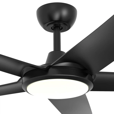 Ceiling Fan Flatjet 3-4-5 blades LED 24W CCT BLK 56