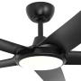 Ceiling Fan Flatjet 3-4-5 blades LED 24W CCT BLK 56