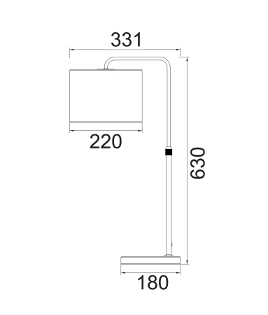Table lamp Arriba E27 WHT
