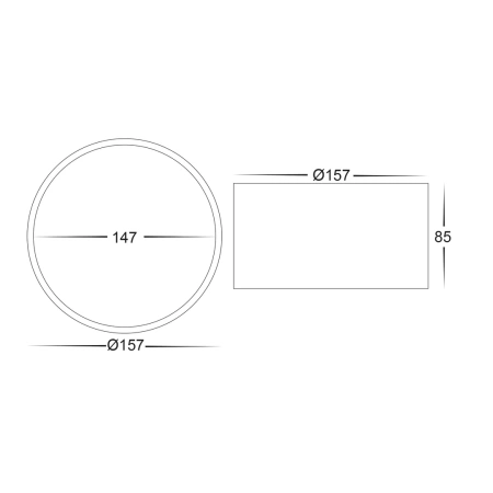 Surface downlight Nella WHT 3CCT LED 18W IP54