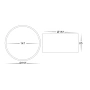 Surface downlight Nella WHT 3CCT LED 18W IP54