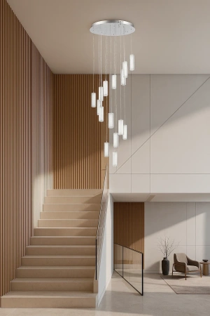 Pendant lamp Mania 15 Crystal LED 120W CCT Dim D55 CHR remote