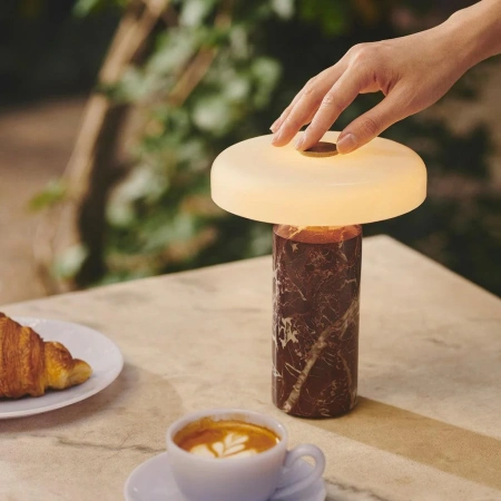 Table lamp Avra Aubergine Marble Touch LED