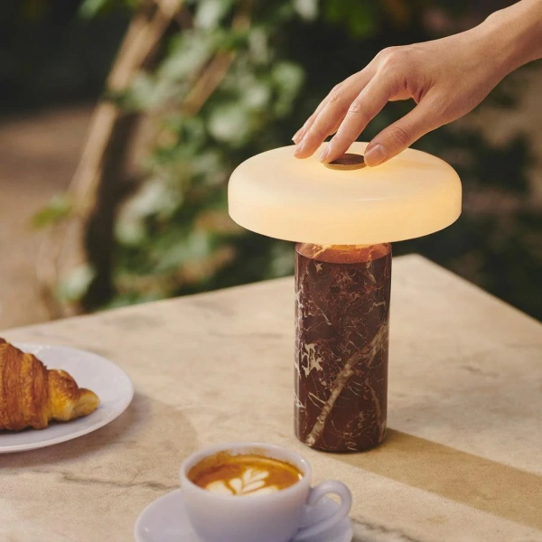 Table lamp Avra Aubergine Marble Touch LED