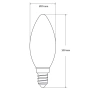 Globe Candle E14 LED Filament 4W 3000K Dim