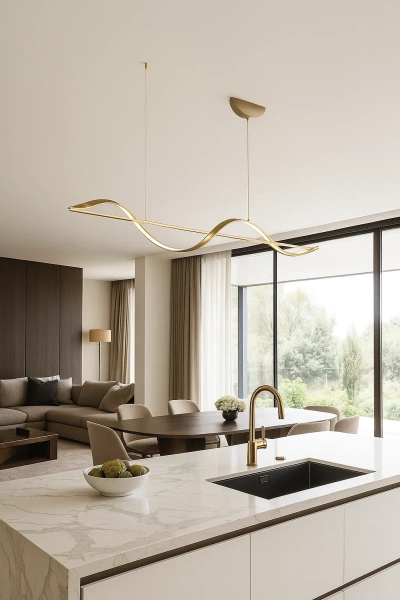 Pendant lamp Famous linear P1 LED 20W 3CCT L1600 GL