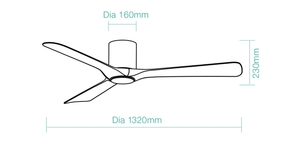 Ceiling Fan Fresno DC 52 LED Wi-Fi 33W WL