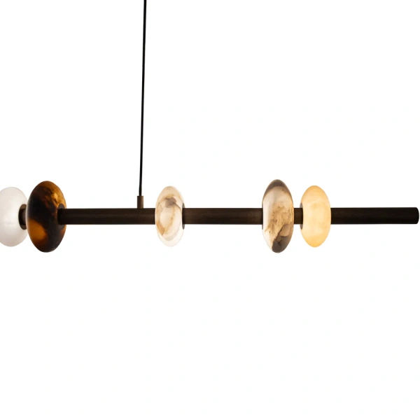 Pendant lamp Hoops Marble LED 35W 3K L180 AB