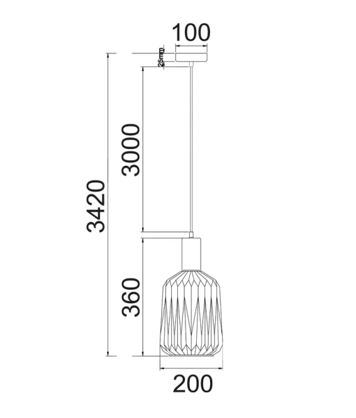 Pendant light PAPEL4 E27 Opal