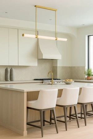 Pendant lamp MADISON Spanish Marble LED 40W 3CCT L150 BRS