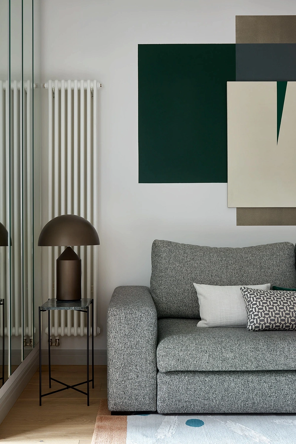 Apartment with emerald accents