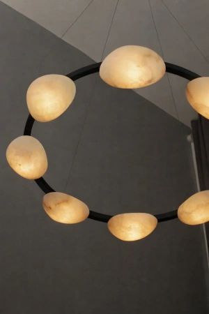 Pendant lamp Miraflores P8 Alabaster Spanish Marble D80 LED 40W CCT Dim BL