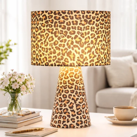 Table lamp Momo Leopard E27 BRW