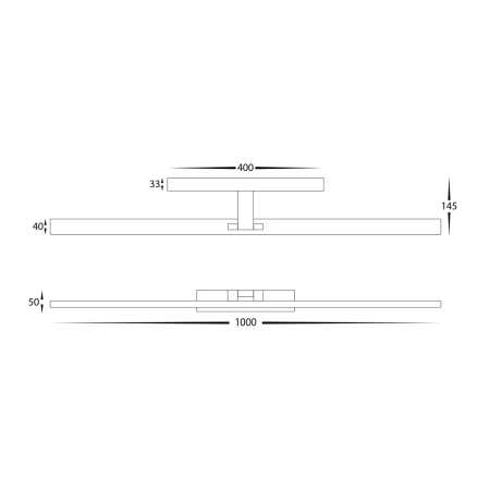 Wall light Vanita HV8104T-BLK L100 3CCT LED 50W WHT