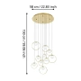 Pendant lamp PORTOCOLOM 10R LED 30W 3K BRS