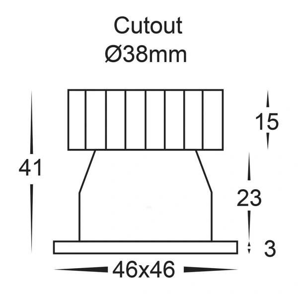 Recessed downlight Niche WHT Square Mini 3CCT 3W IP54 Recessed downlight Niche WHT Square Mini 3CCT 3W IP54