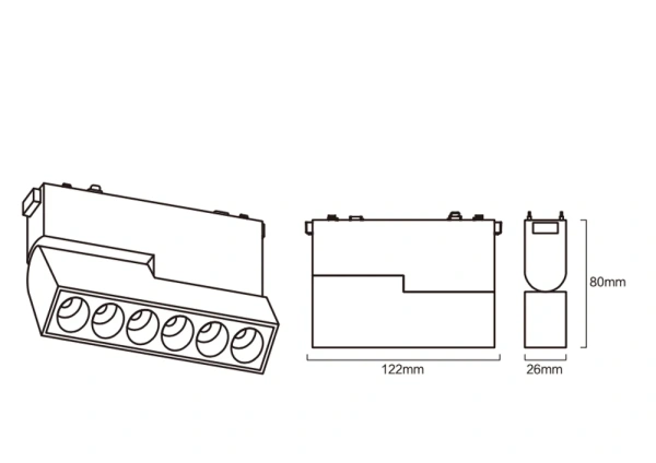 Track Spot Lense Adjustable Z3036-10.24.CCT.BK 48V 10W WIFI