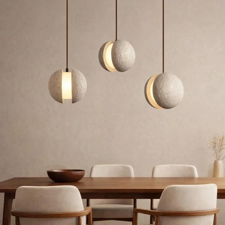 Pendant lamp Sphera Travertine G9 NT