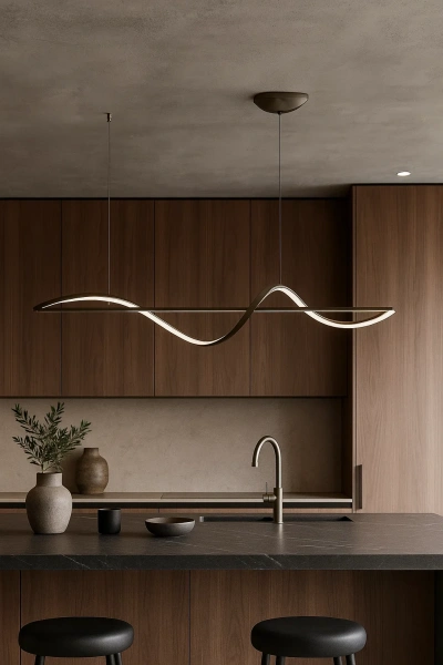 Pendant lamp Famous linear P1 LED 20W 3CCT L1600 BK