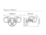 Wall light MURO-PRO-30 IP54 Tricol 30W LED WHT
