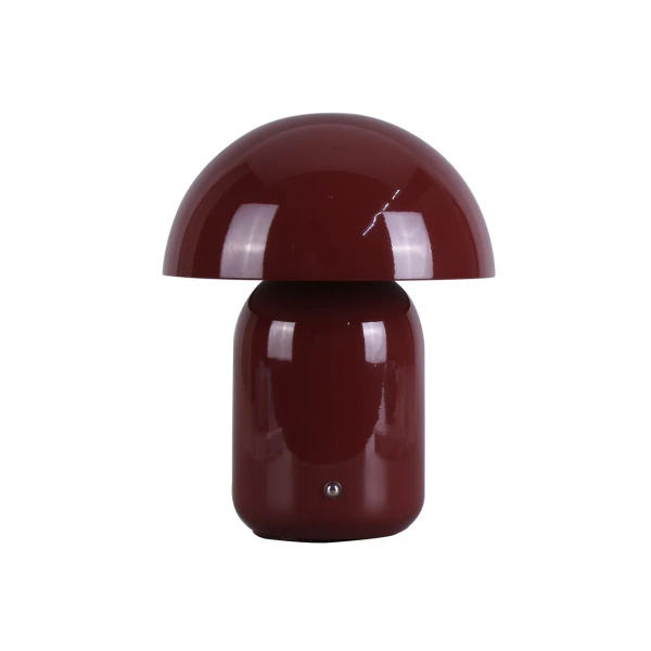 Table Lamp Mushroom LED CCT Dim Rechargeable Brick Red