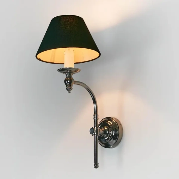 Wall light Soho Curved Base Shiny E14 H 430 NKL
