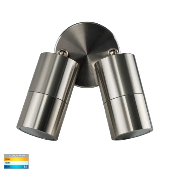 Wall light Tivah Titanium Aluminium 3CCT Double Adjustable HV1387GU10T IP65