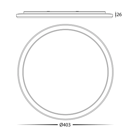 Ceiling lamp SLIM Oyster LED 30W 3CCT D40 HV5878T-WHT